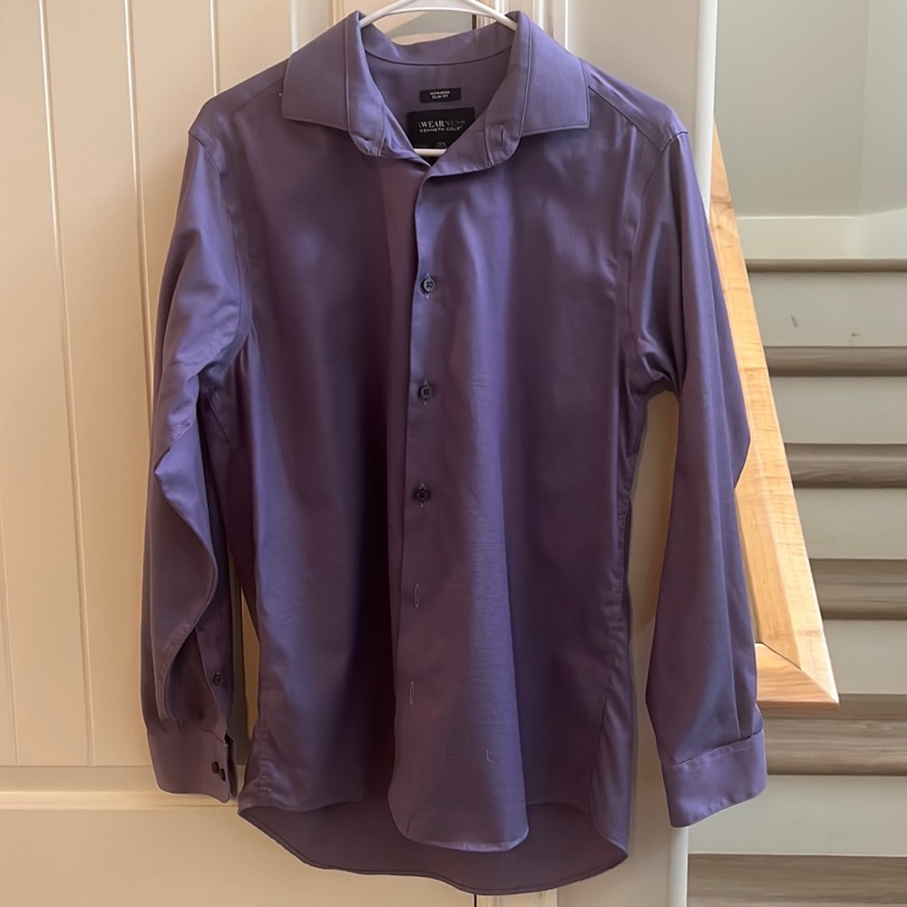 Kennth Cole Awearness purple dress shirt